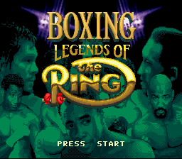 Boxing Legends of the Ring Title Screen